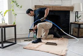Home Safe Dryer Vent Cleaning technician cleaning air ducts in Elsberry, Lincoln County